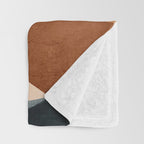 Abstract Art Landscape 41 Terracotta Throw Blanket Gallery Image 3