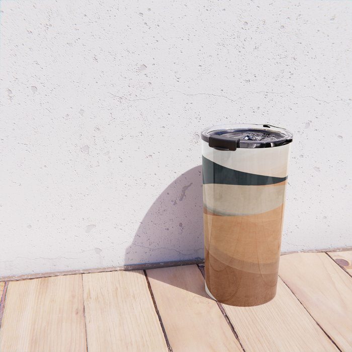 Abstract Art Landscape 41 Terracotta Travel Mug Gallery Image 4