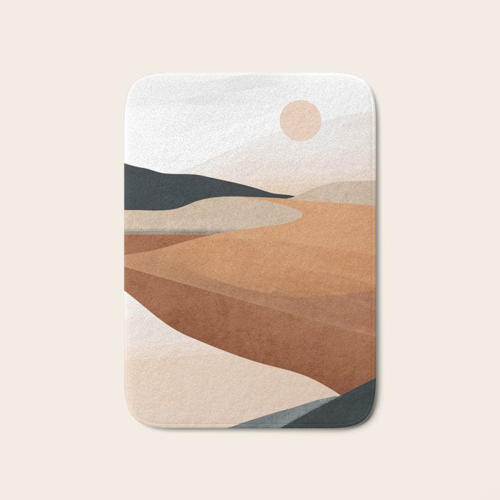 Abstract Art Landscape 41 Terracotta Bath Mat Gallery Image 1