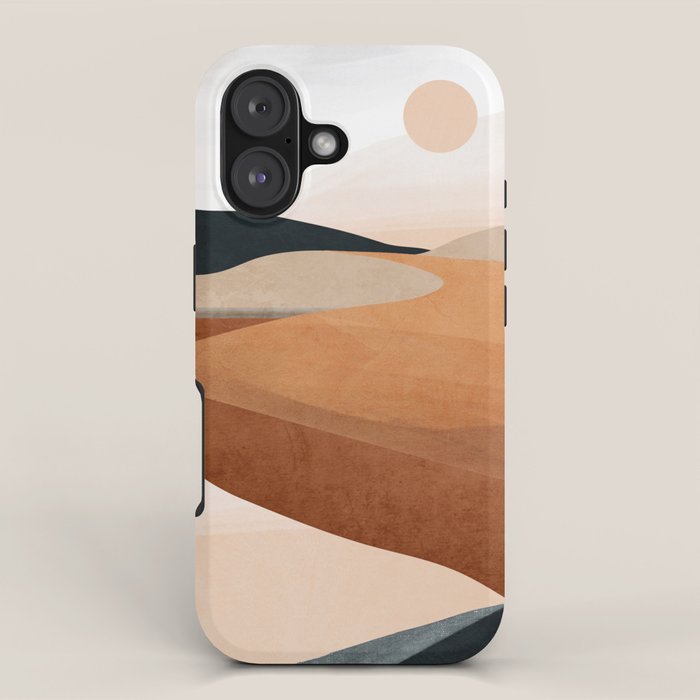 Abstract Art Landscape 41 Terracotta iPhone Case Gallery Image 1