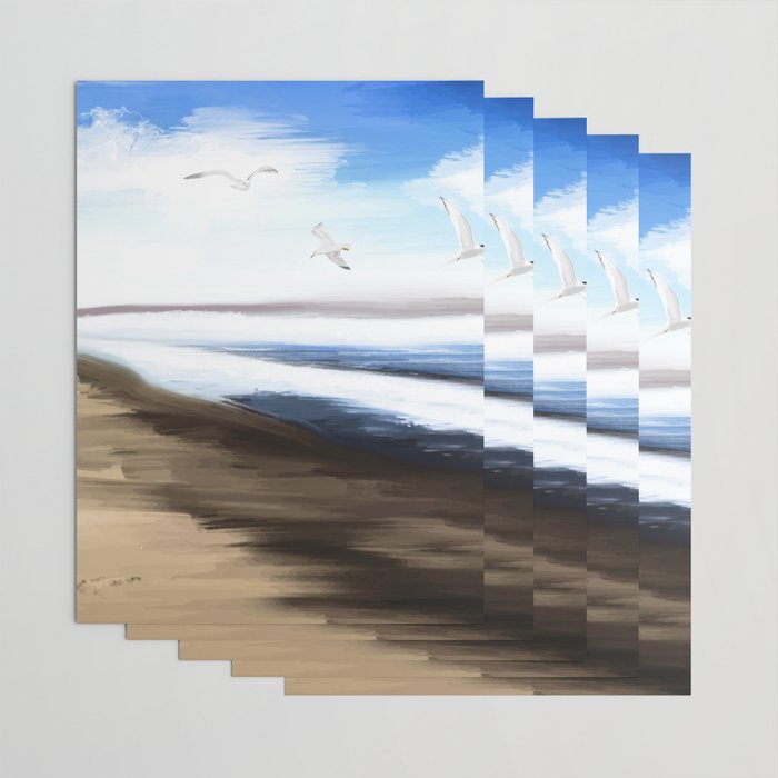 Coastal Seagulls Wrapping Paper Gallery Image 3