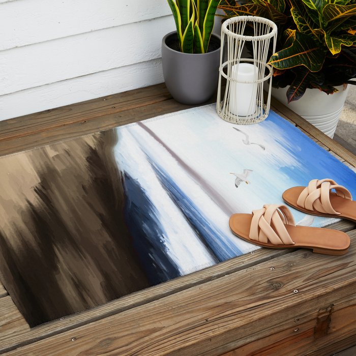 Coastal Seagulls Outdoor Rug Gallery Image 2