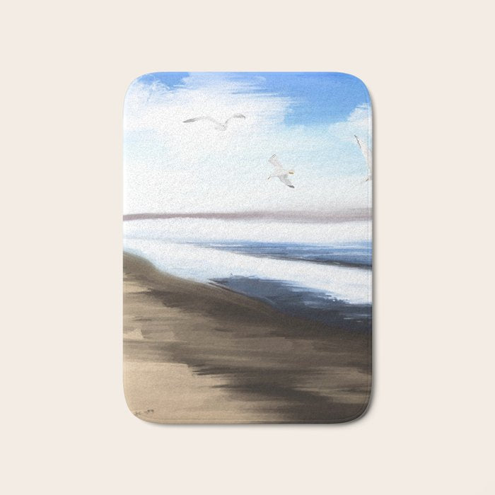 Coastal Seagulls Bath Mat