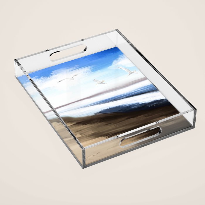 Coastal Seagulls Acrylic Tray Gallery Image 1