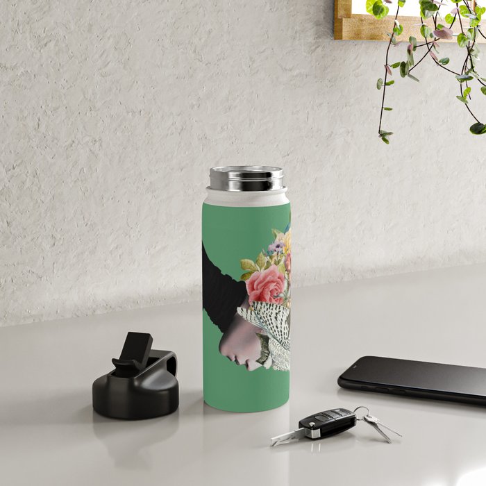 Lady with Birds(portrait) 2 Water Bottle Gallery Image 5