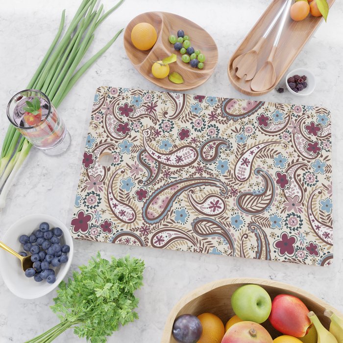 Whimsical Paisley Romance Cutting Board Gallery Image 2