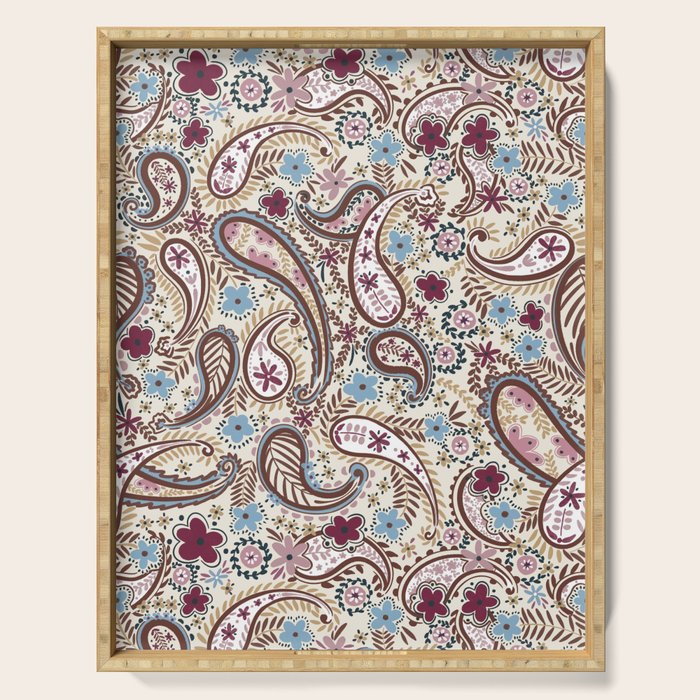 Whimsical Paisley Romance Serving Tray Gallery Image 1