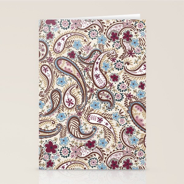 Whimsical Paisley Romance Stationery Card Gallery Image 2