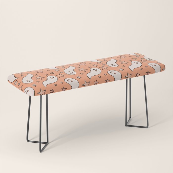 Pastel Ghost Print in Peach Bench Gallery Image 1