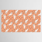 Pastel Ghost Print in Peach Tablecloth Gallery Image 2