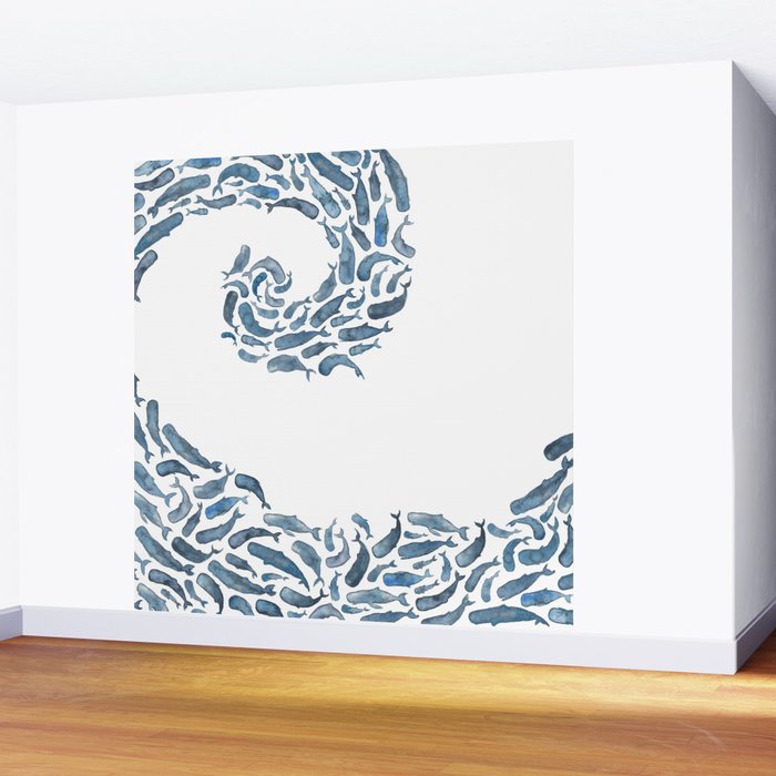 Whale Wave.  Wall Mural Gallery Image 2