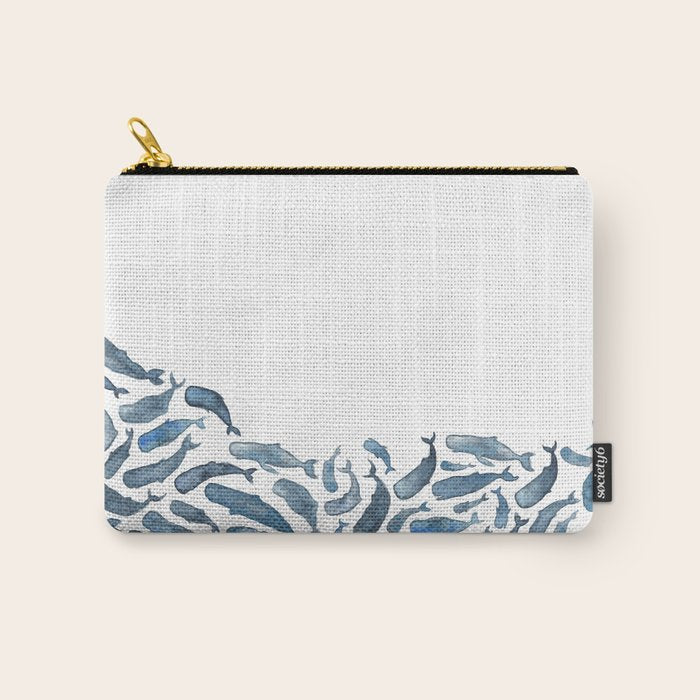 Whale Wave.  Carry All Pouch Gallery Image 1