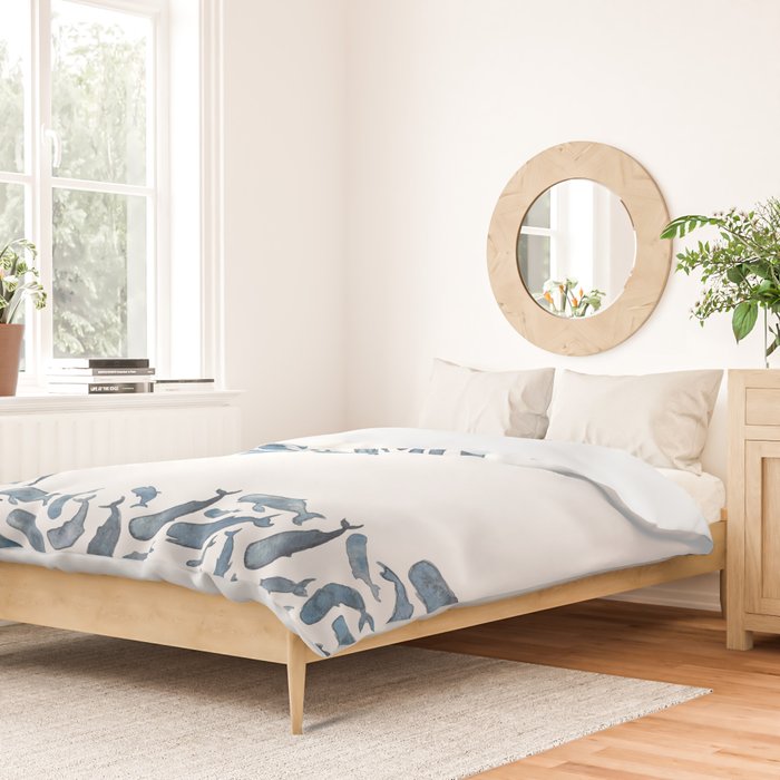 Whale Wave.  Duvet Cover Gallery Image 2