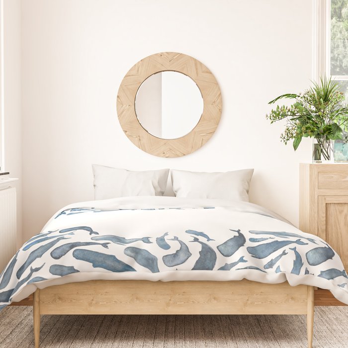 Whale Wave.  Duvet Cover Gallery Image 3