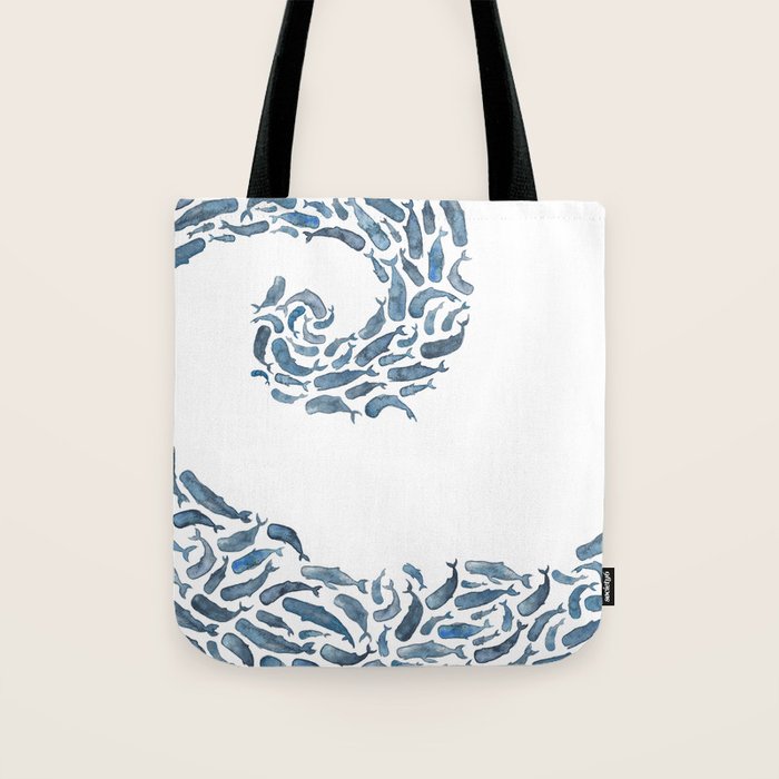 Whale Wave.  Tote Bag Gallery Image 1