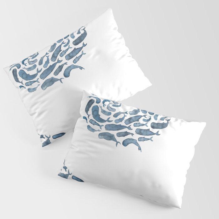 Whale Wave.  Pillow Sham Gallery Image 3