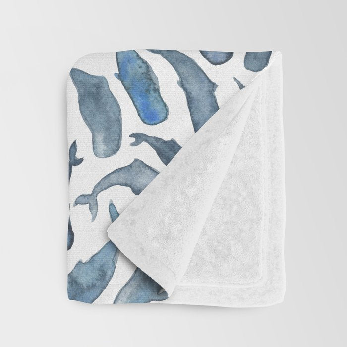 Whale Wave.  Throw Blanket Gallery Image 3