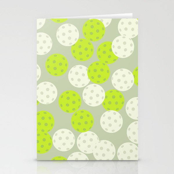 Pickleball Ball Pattern Stationery Card Gallery Image 2