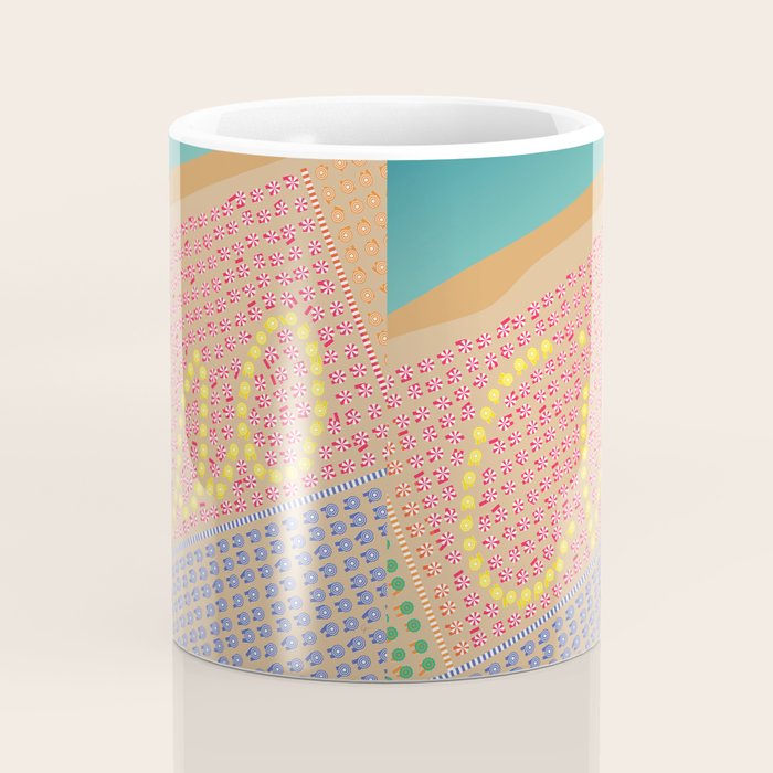 Ciao / Hello Italy Beach Umbrellas - Aerial Italian Coffee Mug Gallery Image 4
