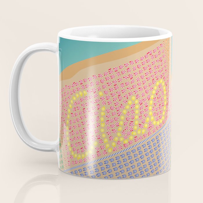 Ciao / Hello Italy Beach Umbrellas - Aerial Italian Coffee Mug Gallery Image 3