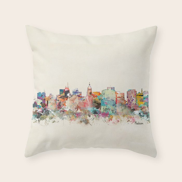 madison wisconsin Throw Pillow Gallery Image 6