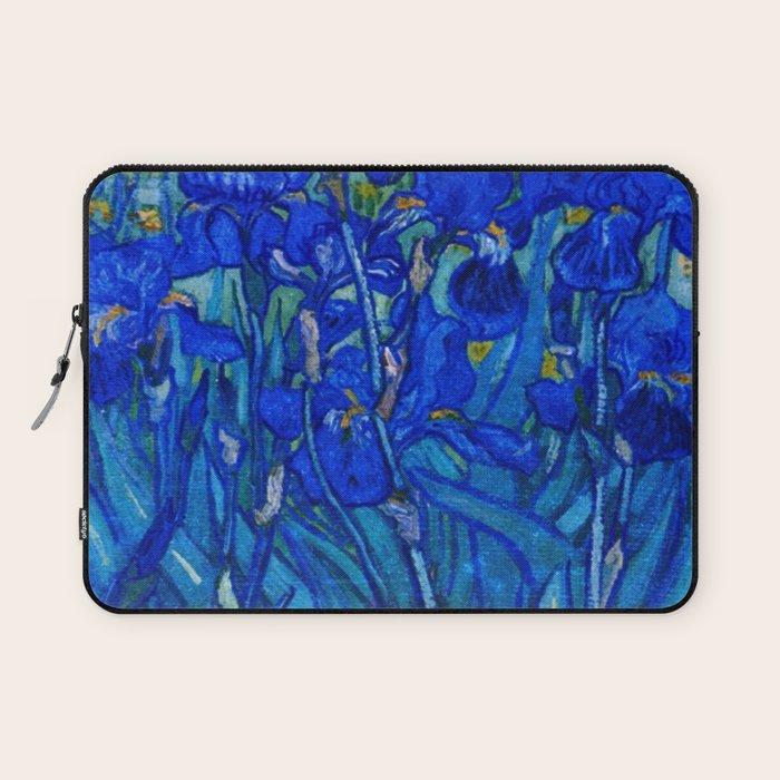 Van Gogh Irises in Indigo Laptop Sleeve Gallery Image 1