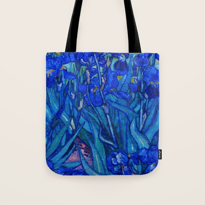 Van Gogh Irises in Indigo Tote Bag Gallery Image 1