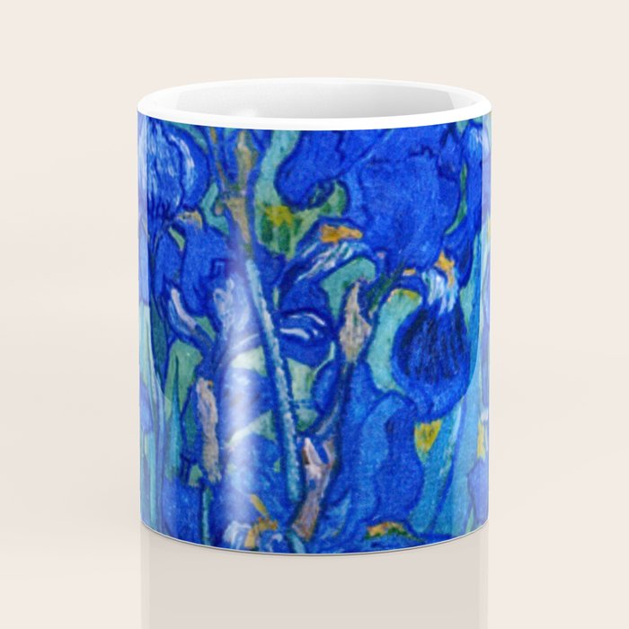 Van Gogh Irises in Indigo Coffee Mug Gallery Image 4