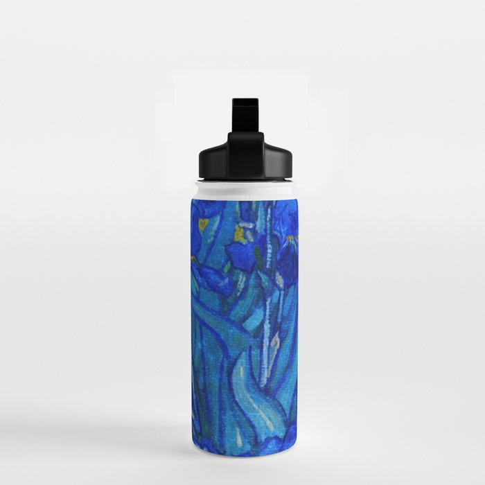 Van Gogh Irises in Indigo Water Bottle Gallery Image 2