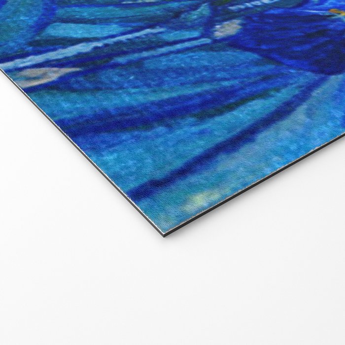 Van Gogh Irises in Indigo Welcome Mat Gallery Image 2