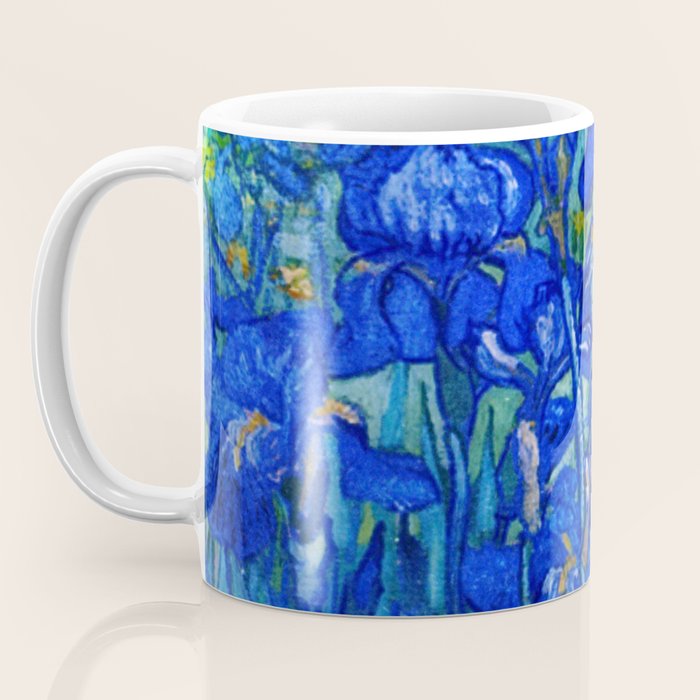 Van Gogh Irises in Indigo Coffee Mug Gallery Image 3