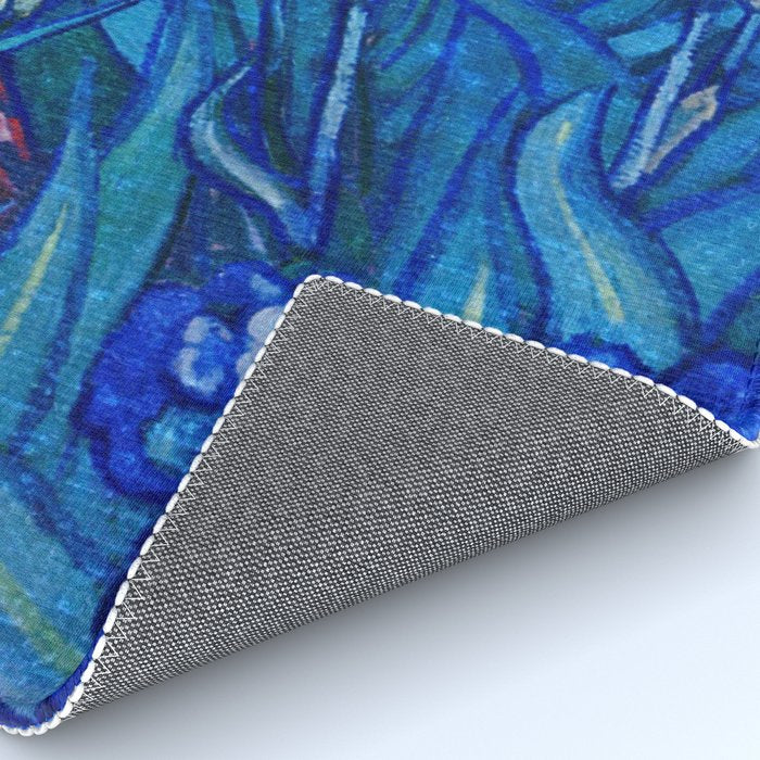 Van Gogh Irises in Indigo Rug Gallery Image 4