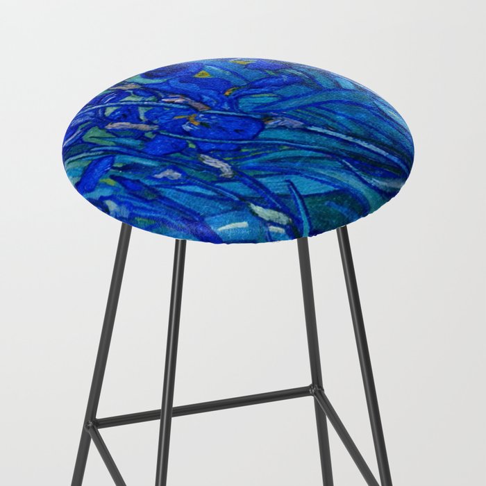 Van Gogh Irises in Indigo Stool Gallery Image 2