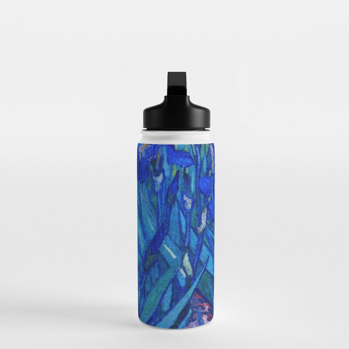 Van Gogh Irises in Indigo Water Bottle Gallery Image 3