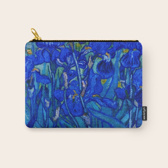 Van Gogh Irises in Indigo Carry All Pouch Gallery Image 1