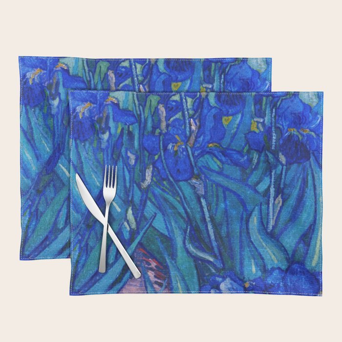 Van Gogh Irises in Indigo Placemat Gallery Image 1