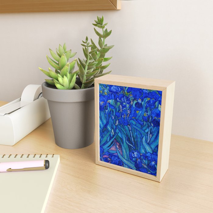 Van Gogh Irises in Indigo Mini Art Print Gallery Image 2