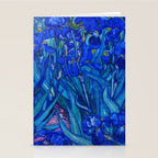 Van Gogh Irises in Indigo Stationery Card Gallery Image 2