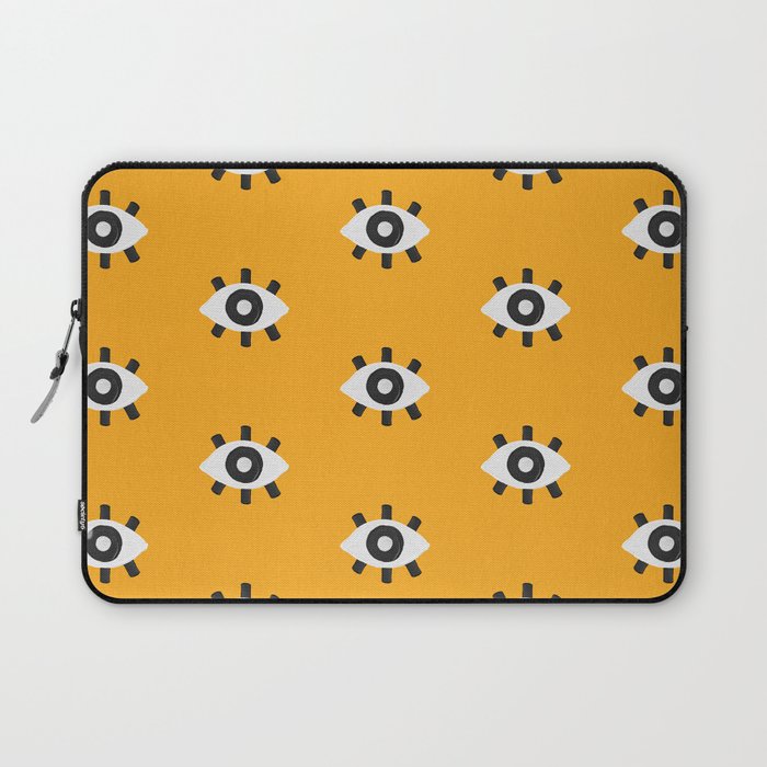 Evil Eye Dots â Marigold Palette Laptop Sleeve Gallery Image 1