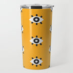Evil Eye Dots - Marigold Palette Travel Mug Gallery Image 1
