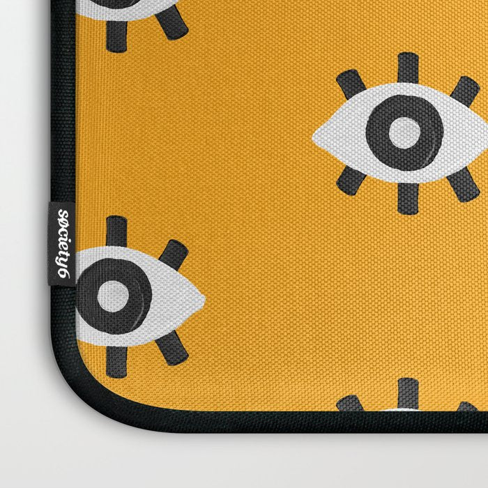 Evil Eye Dots â Marigold Palette Laptop Sleeve Gallery Image 3