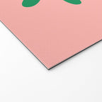 Big Daisy Retro Minimalist Flower Pink and Green Welcome Mat Gallery Image 2