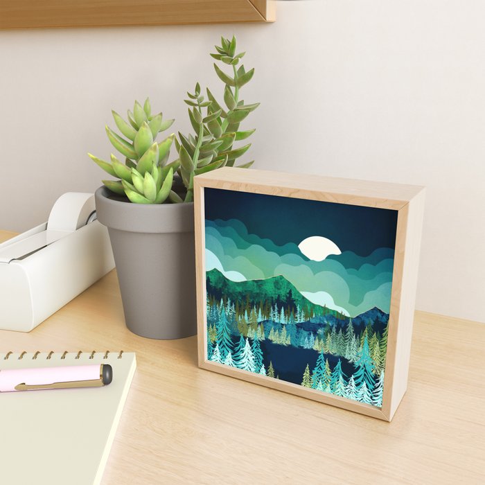 Lakeside Reflection Mini Art Print Gallery Image 2