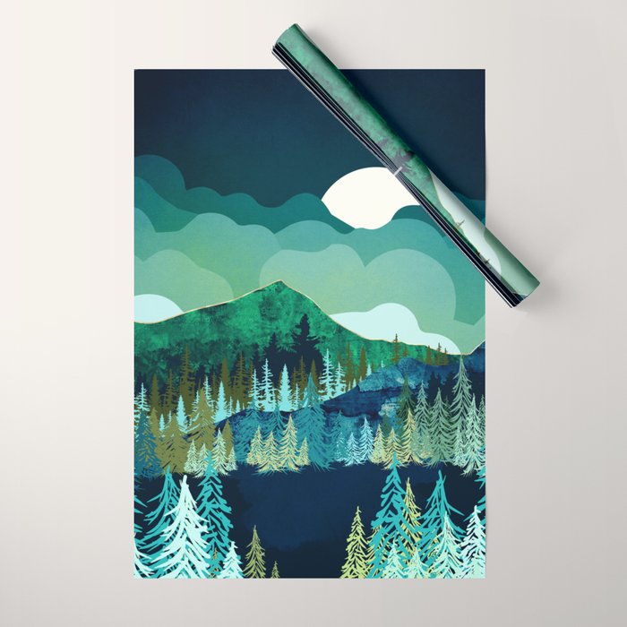 Lakeside Reflection Wrapping Paper Gallery Image 1