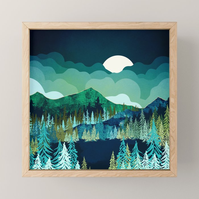 Lakeside Reflection Mini Art Print Gallery Image 1