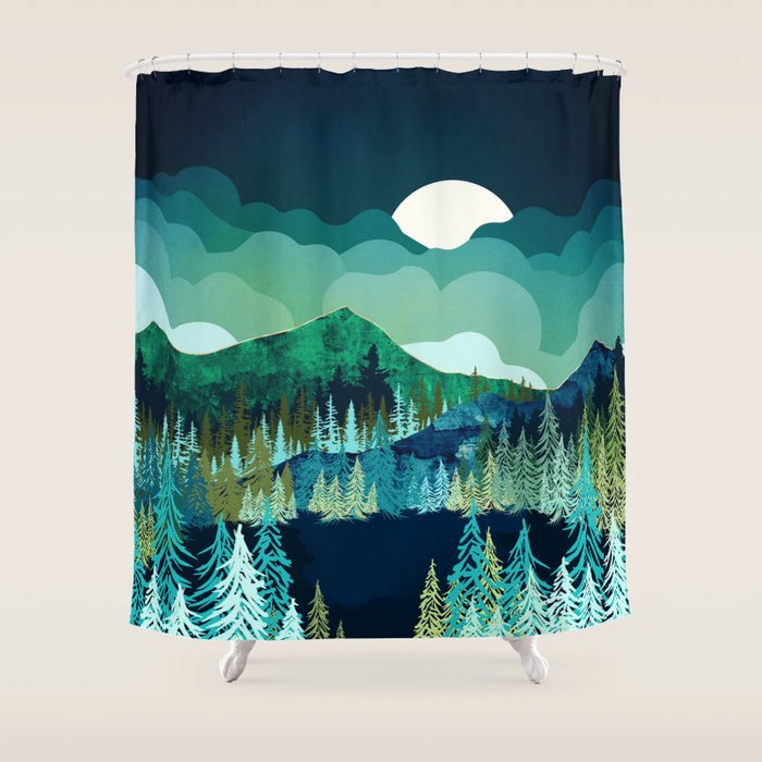 Lakeside Reflection Shower Curtain Gallery Image 1