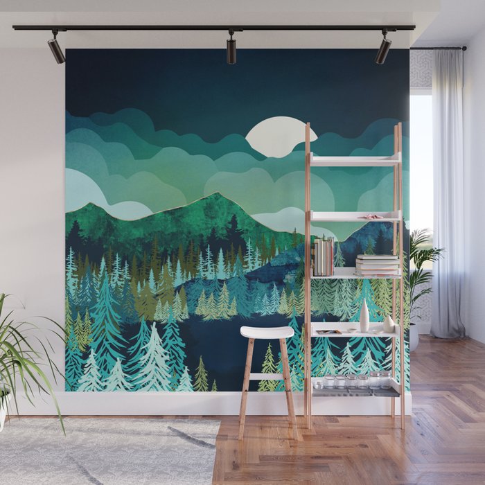 Lakeside Reflection Wall Mural Gallery Image 1