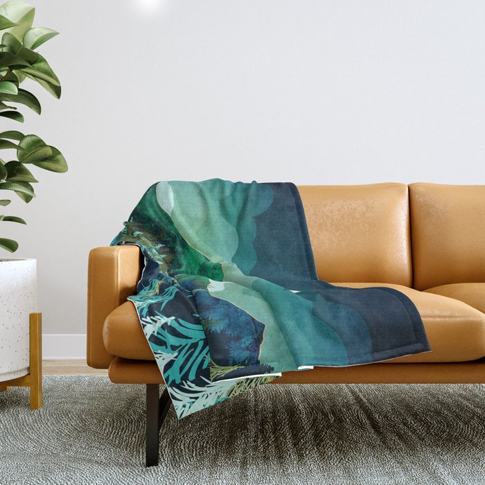 Lakeside Reflection Throw Blanket Gallery Image 1