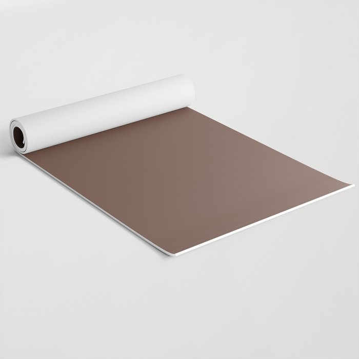 Milk Chocolate Brown Solid  Yoga Mat Gallery Image 2