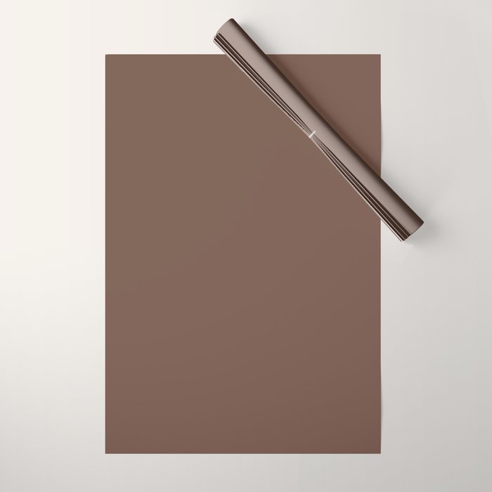 Milk Chocolate Brown Solid  Wrapping Paper Gallery Image 1